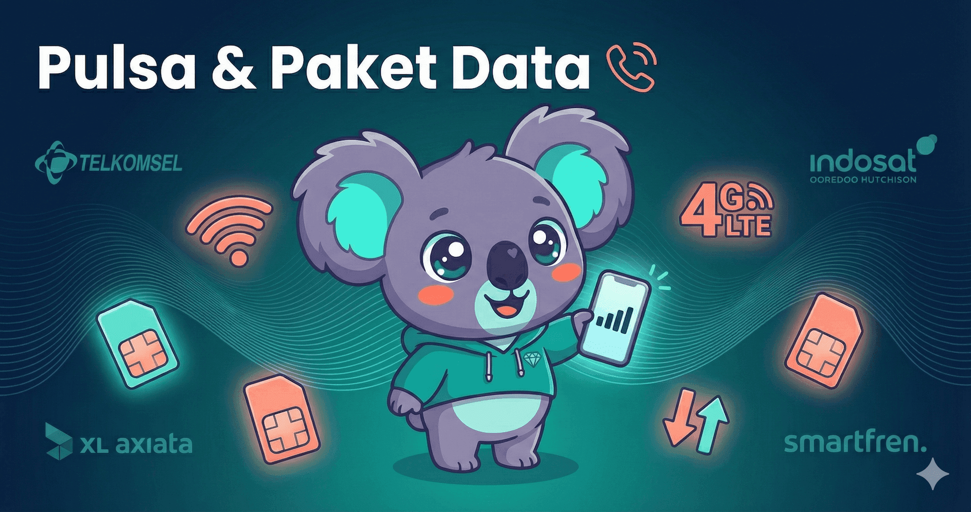 Pulsa & Paket Data - Telkomsel, Indosat, XL Axiata, Smartfren